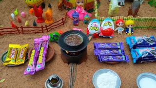 Miniature All chocolate cake recipeDairy Milk chocolate cake recipeThe Tiny Food [upl. by Adnorrehs243]