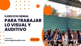 Ejercicio genial para mejorar tu percepción auditiva y motriz 👂✨🏐 deporteselite volleyball [upl. by Berners]