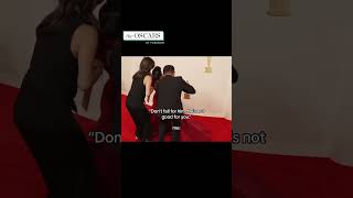 Liza Koshy took a tumble on the red carpet ahead of the Oscars ceremony lizakoshy oscars shorts [upl. by Ensoll]