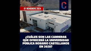 ¿Cuáles son las carreras que ofrecerá la Universidad Pública Rosario Castellanos en 2025 [upl. by O'Hara]