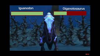 Giganotosaurus vs Iguanodon but with healthbars [upl. by Naples]