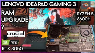 Lenovo IdeaPad Gaming 3 Ryzen 5 6600h RTX 3050 RAM Upgrade Lenovo IdeaPad Gaming 3 RAM amp SSD Upgrade [upl. by Vinny]