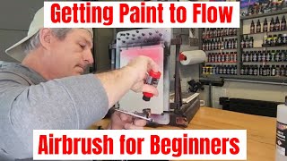 Getting Paint to Flow Through your Airbrush for Beginners [upl. by Akemahs]