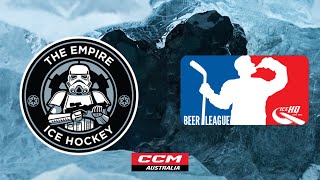 Empire V No Regretzkys  Div 3  18th June  IceHQ Beer League ice hockey [upl. by Karmen]