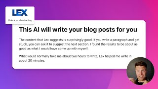 Lex this AI writing tool will help you write your next blog post [upl. by Goldman266]