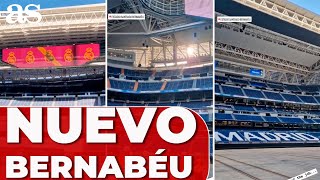 El SANTIAGO BERNABÉU desde el CÉSPED luce aún mejor vean la MAGNITUD del templo blanco [upl. by Leval]