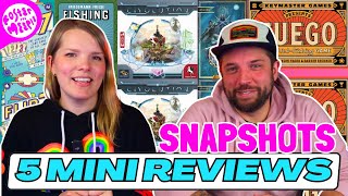 5 Mini Board Game Reviews  Board Game Snapshots [upl. by Adnara]