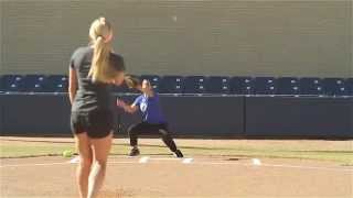 Softball Pitching Drills Accuracy and Changeup  Amanda Scarborough [upl. by Wadlinger]