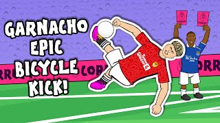 🔥GARNACHO BICYCLE KICK🔥 The Song Man Utd vs Everton Goals Highlights [upl. by Alathia]