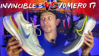 NIKE INVINCIBLE RUN 3 VS VOMERO 17 Cuál es mejor UltraSersh [upl. by Maryn]