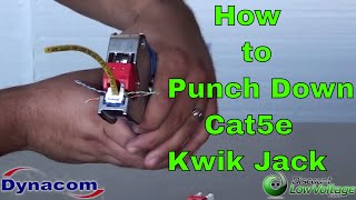 How to Punch Down a Cat5e Cat6 Kwik Jack [upl. by Kimball446]