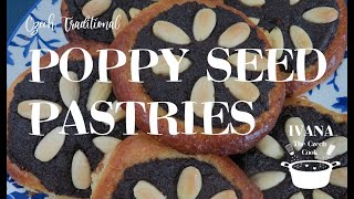 Czech POPPY SEED PASTRIES Kolace  Kolache  Kolacky Recipe [upl. by Klaus]