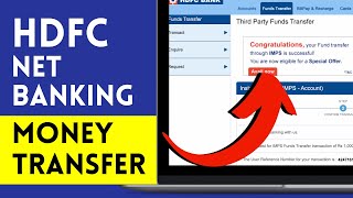 HDFC Bank Net Banking Money  Fund Transfer [upl. by Alyehs]