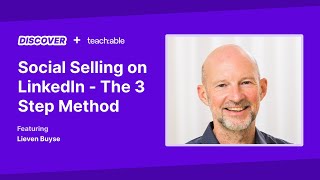 Live Workshop  Social Selling on LinkedIn  The 3 Step Method  Lieven Buyse [upl. by Leasi]