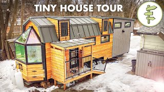 Impressive Custom Tiny House with Super Unique Design Features  FULL TOUR [upl. by Devlin447]