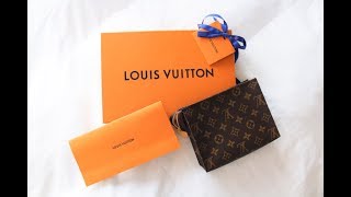 LOUIS VUITTON TOILETRY POUCH 19  UNBOXING [upl. by Dosh]