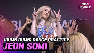 CC Team JEON SOMI practicing performance for quotDumb Dumbquot JEONSOMI [upl. by Atsiuqal]