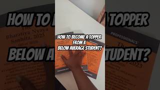 HOW TO BECOME A TOPPER FROM A BELOW AVERAGE STUDENT shorts studytips [upl. by Andres]