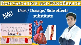 Rosuvastatin and Fenofibrate tablets  Rosuvastatin and fenofibrate tablet ip in hindi [upl. by Alejoa]