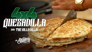 4x4 Quesadillas aka the quotKilla Dillaquot grilled to perfection on the Big Green Egg MiniMax [upl. by Florella]