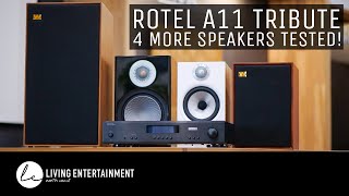 Rotel A11 Tribute 4 More Speakers Tested  Monitor Audio Bowers amp Wilkins and Wharfedale [upl. by Notreve625]