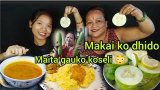 MAITA GAUKO KHANAMAKAI KO DHIDO  ORGANIC KAKRO  SABJI DALL MITHO [upl. by Izy832]