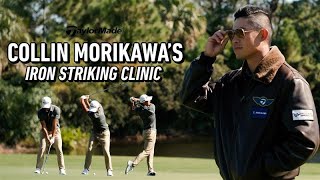 Collin Morikawas Iron Striking Clinic  TaylorMade Golf [upl. by Yeltneb]