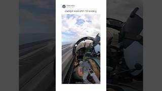 Cockpit view of F18 landing on an aircraft carrier shorts aviation fighterjet america [upl. by Tuchman]