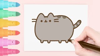 How to Draw Pusheen the Cat [upl. by Romanas908]