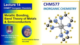 Lecture 14 Metallic Bonding Band Theory of Metals amp Semiconductors [upl. by Merp818]