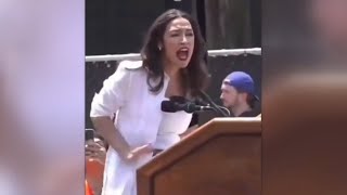 ‘Is she ok’ AOC loses it at Bronx rally [upl. by Gregorius557]