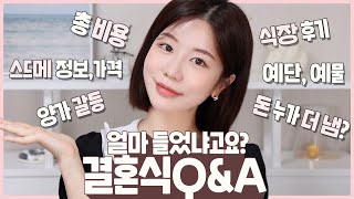 ENG 결혼식 총비용 돈 누가 냄❓ 결혼식QampA👰🏻 정보 싹 공유❗️스드메 스냅 사진 영상 결혼 결심 이유 빌라드지디 후기 웨딩관리 등❗️ [upl. by Ymirej]