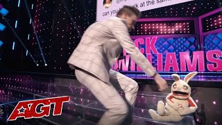 Ventriloquist Jack Williams BREAKS UP With His Puppet on Americas Got Talent [upl. by Adnawyt]