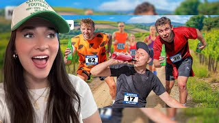 I REACTED TO CALFREEZYS WE RAN A DRUNK MARATHON [upl. by Themis131]