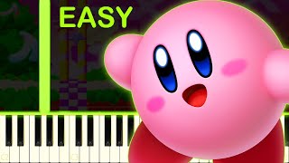 KIRBY THEME  EASY Piano Tutorial [upl. by Idnahr310]