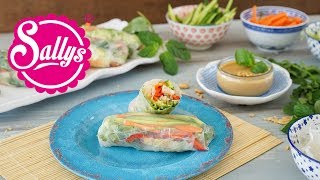 Sommerrollen  Salat to Go  gesunder Sommersnack  Sallys Welt [upl. by Anavlys133]