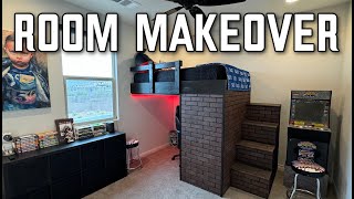 DIY LOFT BED  DREAM GAMING SETUP [upl. by Ellebanna627]