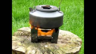 Military Survival Folding Stove  Hexamine Solid Fuel Blocks [upl. by Nabala]