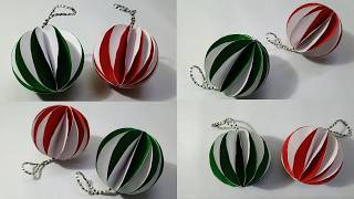 Honeycomb Ball Ornament  Christmas Decoration Ideas Using Paper  Christmas Crafts  Paper Crafts [upl. by Sension396]