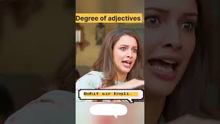 Degree of Adjectives  English Grammar ssccgl englishgrammar rohitsirenglish adjectives [upl. by Colver]