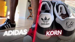 ADIDAS Originals X KORN Unboxing  Adidas Superstar KORN Shoes on feet Review korn adidasshoes [upl. by Coombs260]