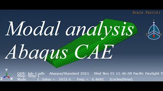 Modal analysis using Abaqus CAE [upl. by Sudbury]