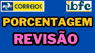 CONCURSO DOS CORREIOS  MATEMÁTICA DA BANCA IBFC  REVISÃO DE PORCENTAGEM IBFC CORREIOS [upl. by Llerral]