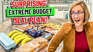 The EASIEST Extreme Budget Meal Plan to Tame the Grocery Budget [upl. by Yllas437]