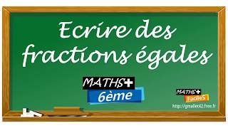 6eme Video Fractions égales [upl. by Katushka]