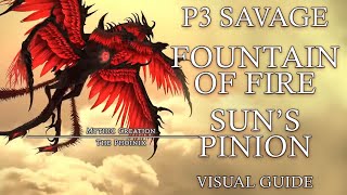 FFXIV  Fountain of FireSuns Pinion Visual Guide for P3S TMR [upl. by Noivax]