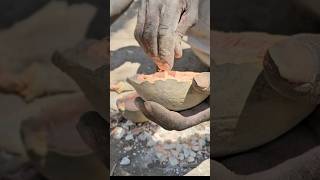 Hadzabe father is making a bowel from buabab fruit for his baby shortfeed africa hadzabe [upl. by Yennej940]