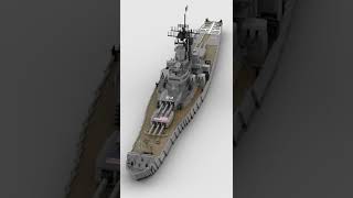 Battleship USS Wisconsin Iowa Class Battleship  Lego Speed Build [upl. by Olcott]