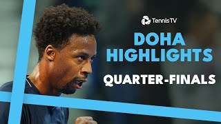 Rublev vs Mensik Monfils amp Humbert Bublik Khachanov Feature  Doha 2024 QuarterFinals Highlights [upl. by Lairbag]