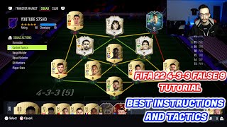 FIFA 22 ULTIMATE TEAM 433 FALSE 9 TUTORIAL NEW UPDATE TACTICS amp INSTRUCTIONS HOW TO PLAY 433 FALSE [upl. by Mahsih673]